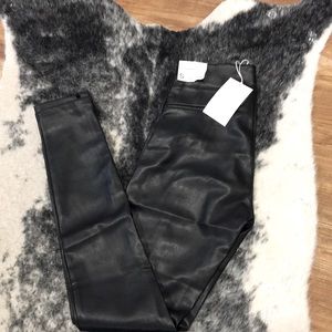 Zara High waist faux leather leggings